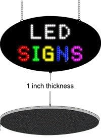 שלט בלון LED לתצוגות עסקיות | שלט האור אלקטרוני אופקי אופקי לעסקים | 11 H x 27 W x 1 D